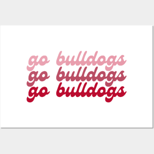 go bulldogs gradient Posters and Art